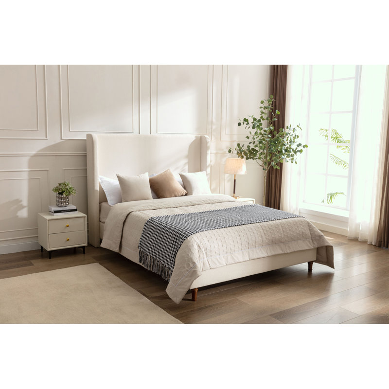 Tall Headboard Upholstered Bed